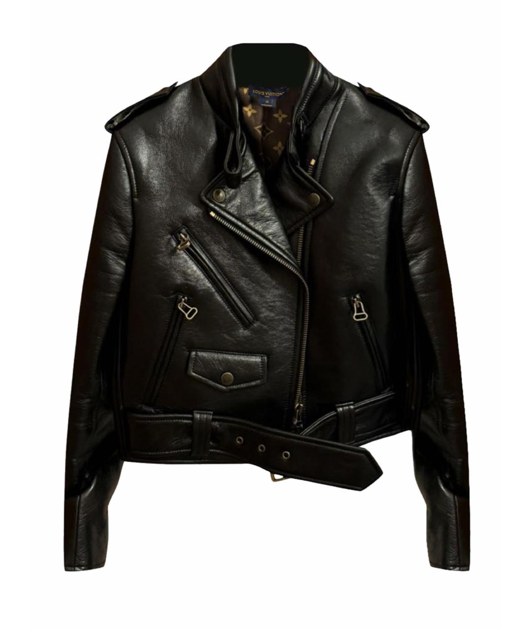 LOUIS VUITTON Черная кожаная куртка, фото 1