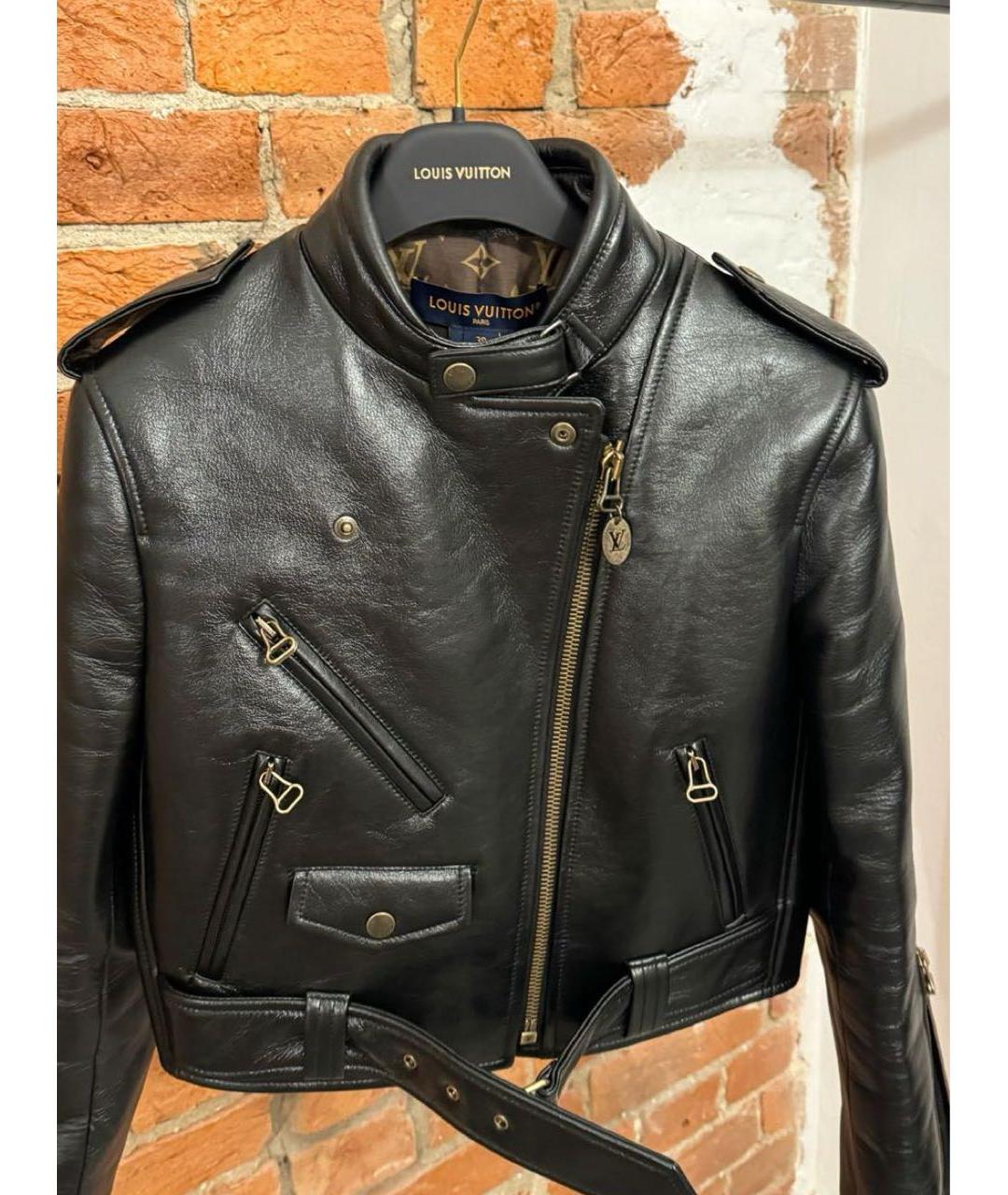 LOUIS VUITTON Черная кожаная куртка, фото 2