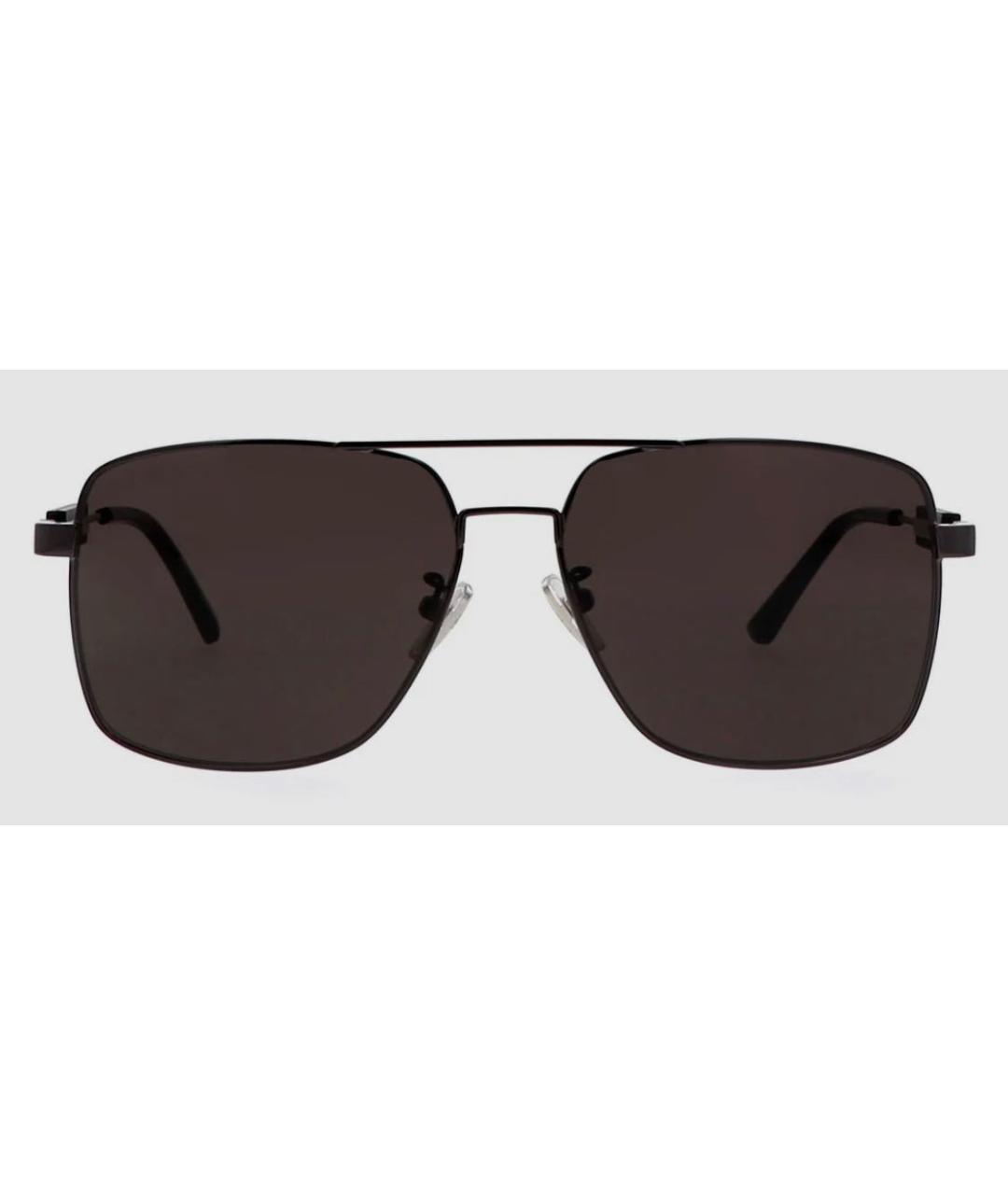 BALENCIAGA Черные металлические солнцезащитные очки, фото 3