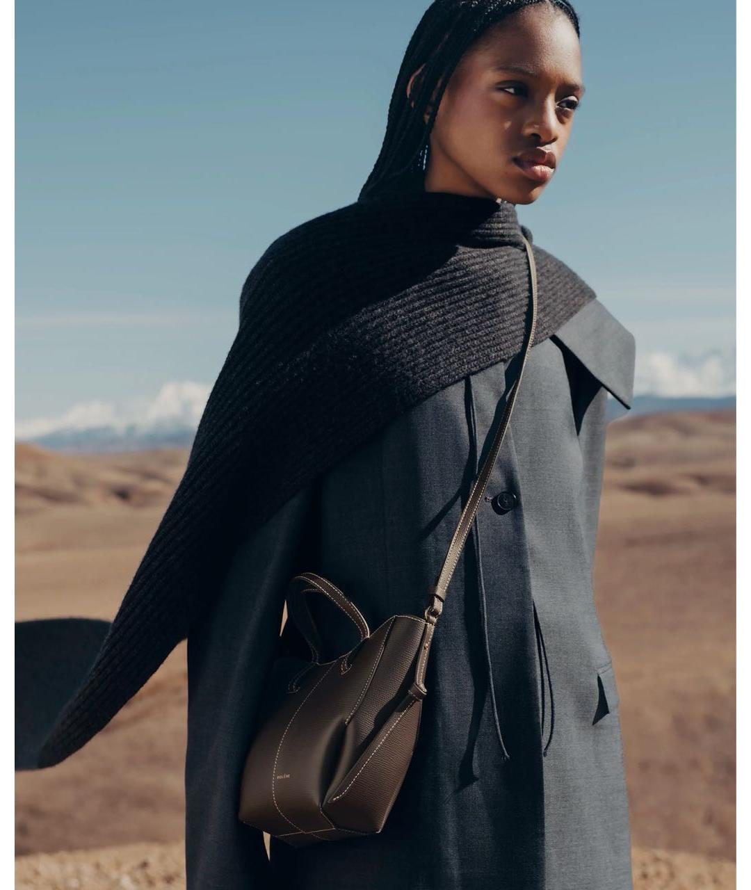 POLENE Кожаная сумка с короткими ручками, фото 3