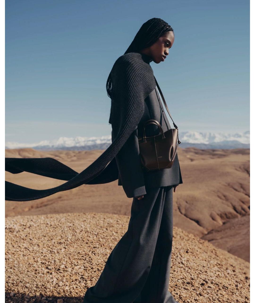 POLENE Кожаная сумка с короткими ручками, фото 5