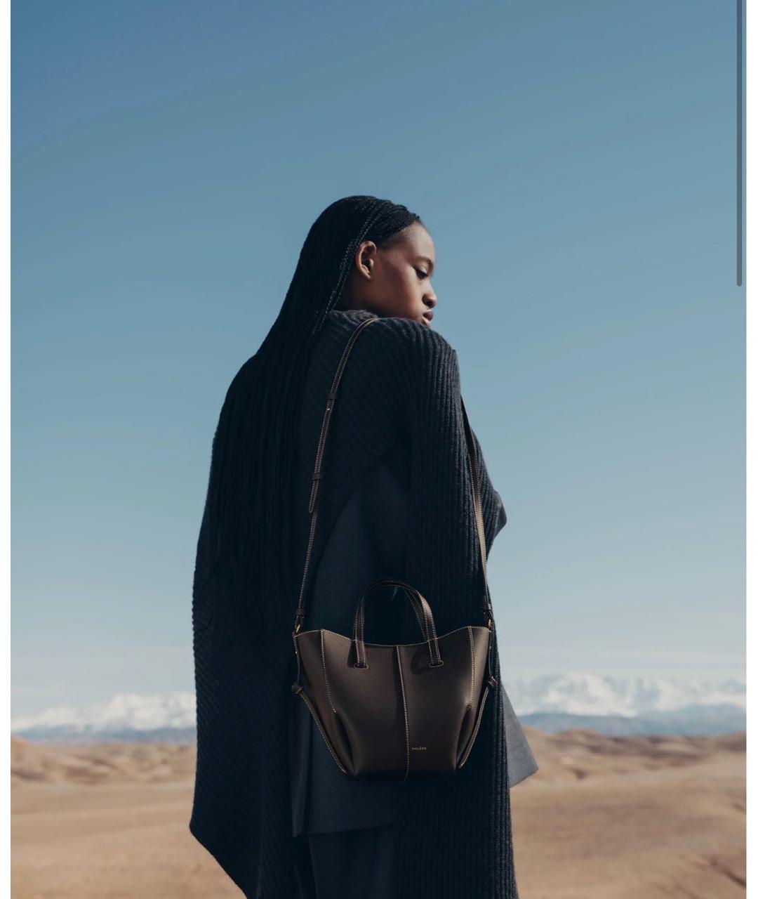 POLENE Кожаная сумка с короткими ручками, фото 2