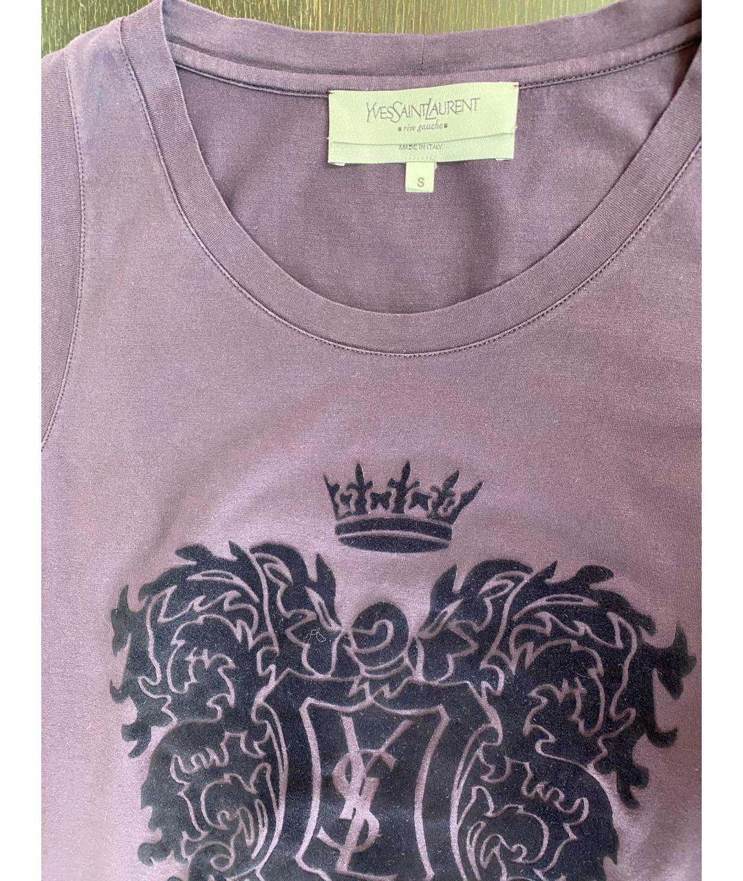 YVES SAINT LAURENT BEAUTY Фиолетовая хлопковая майка, фото 3