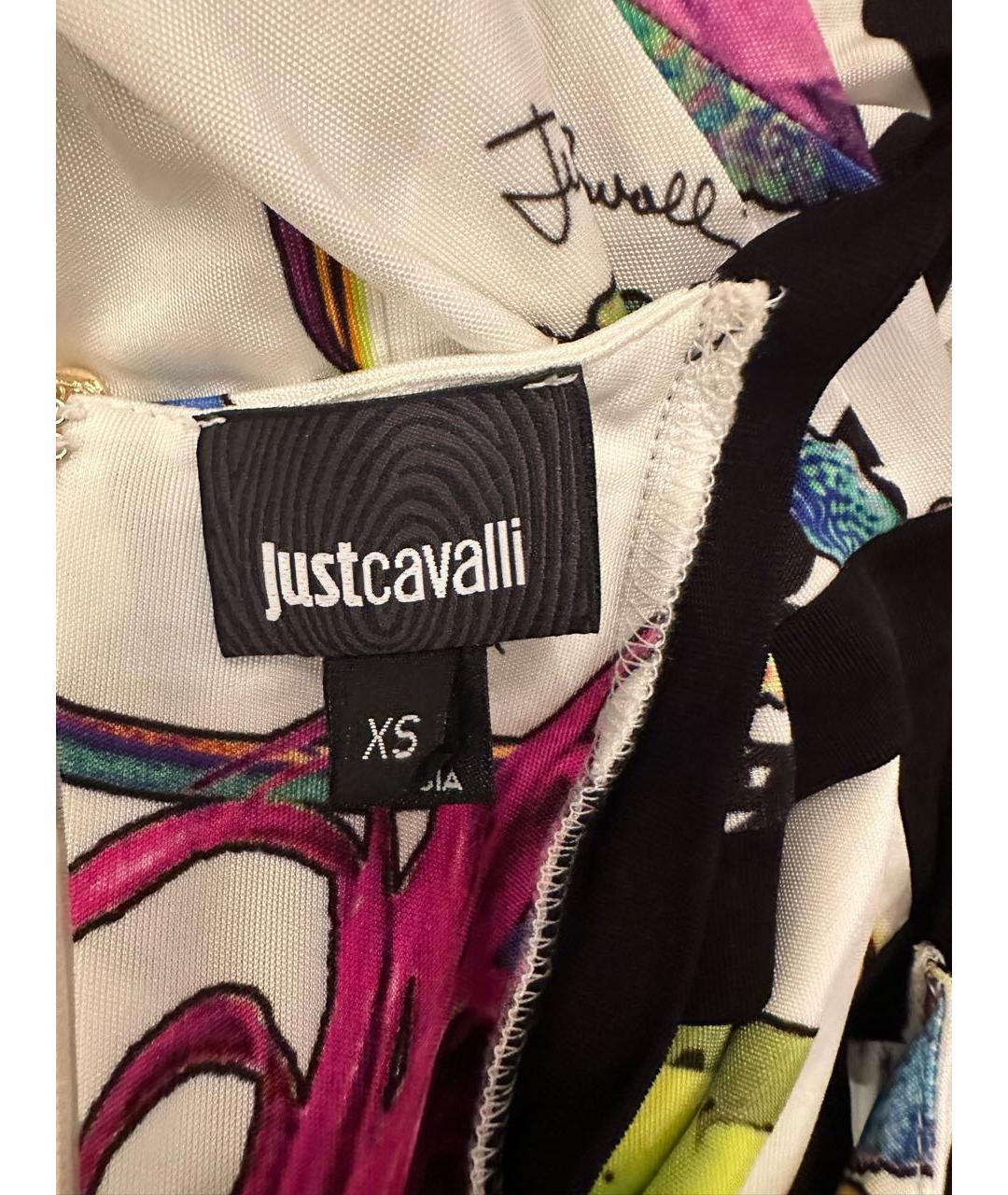 JUST CAVALLI Мульти вискозное коктейльное платье, фото 3