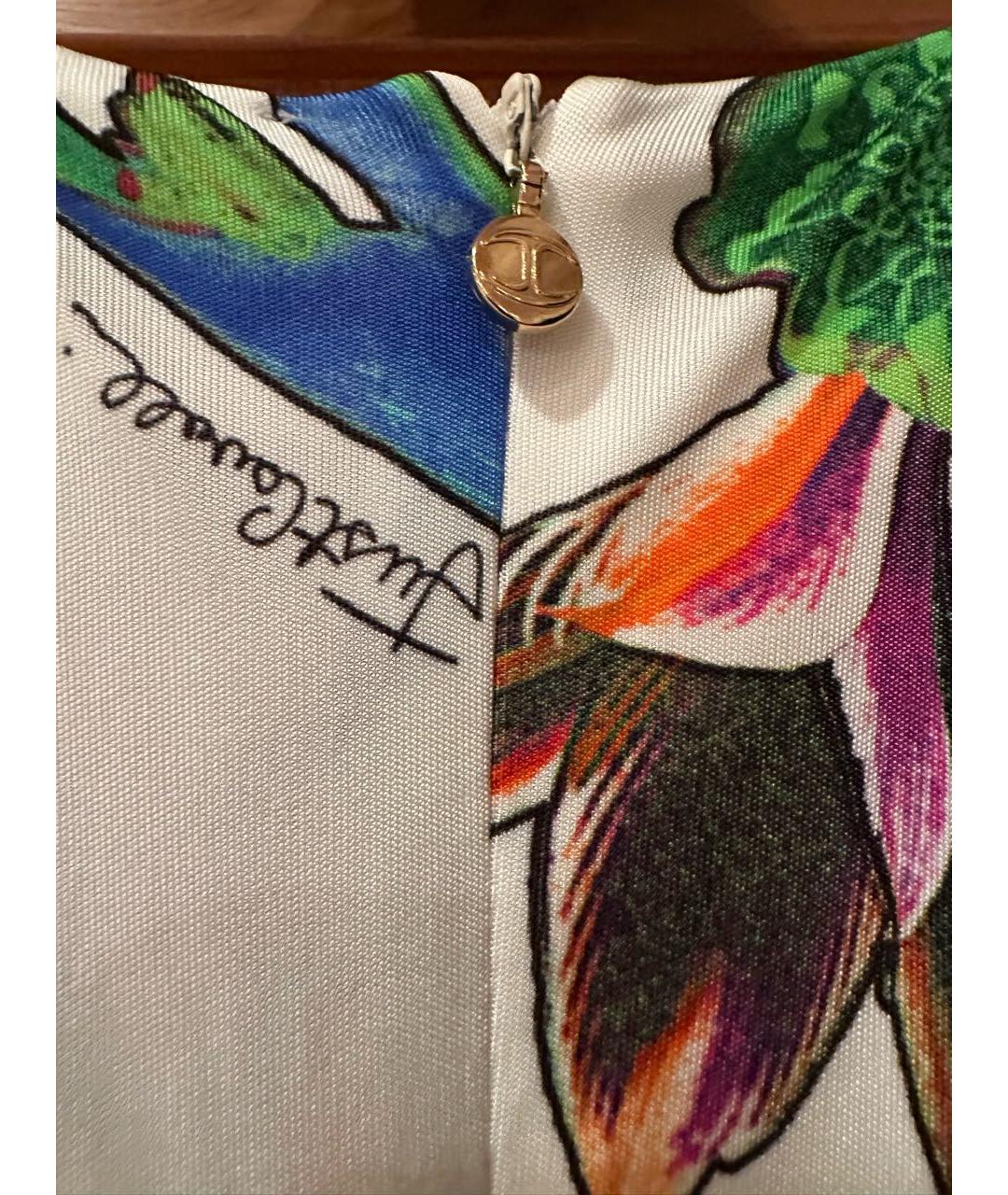 JUST CAVALLI Мульти вискозное коктейльное платье, фото 6