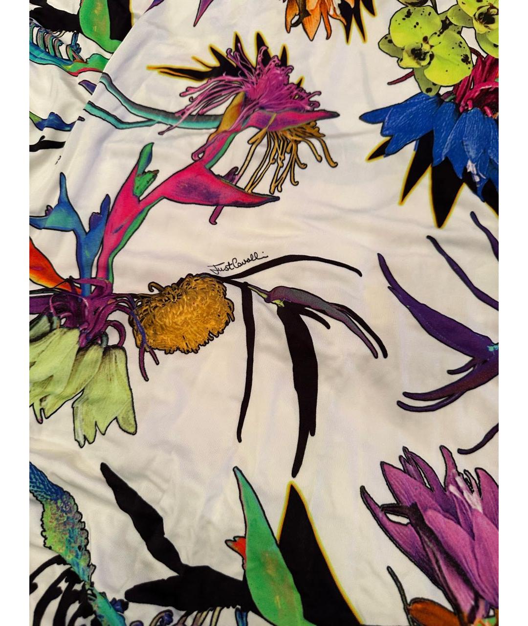 JUST CAVALLI Мульти вискозное коктейльное платье, фото 4