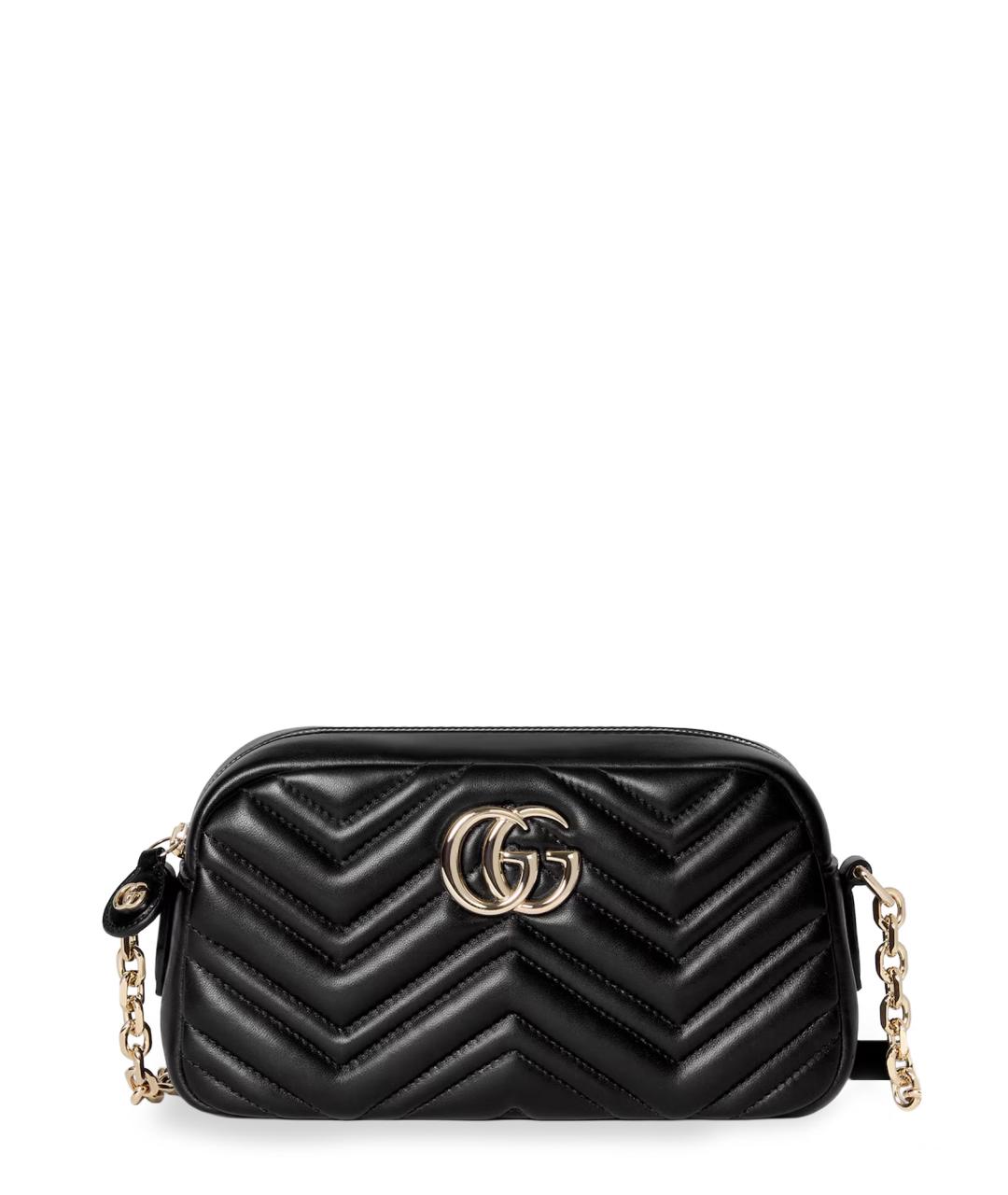 GUCCI Черная кожаная сумка через плечо, фото 1