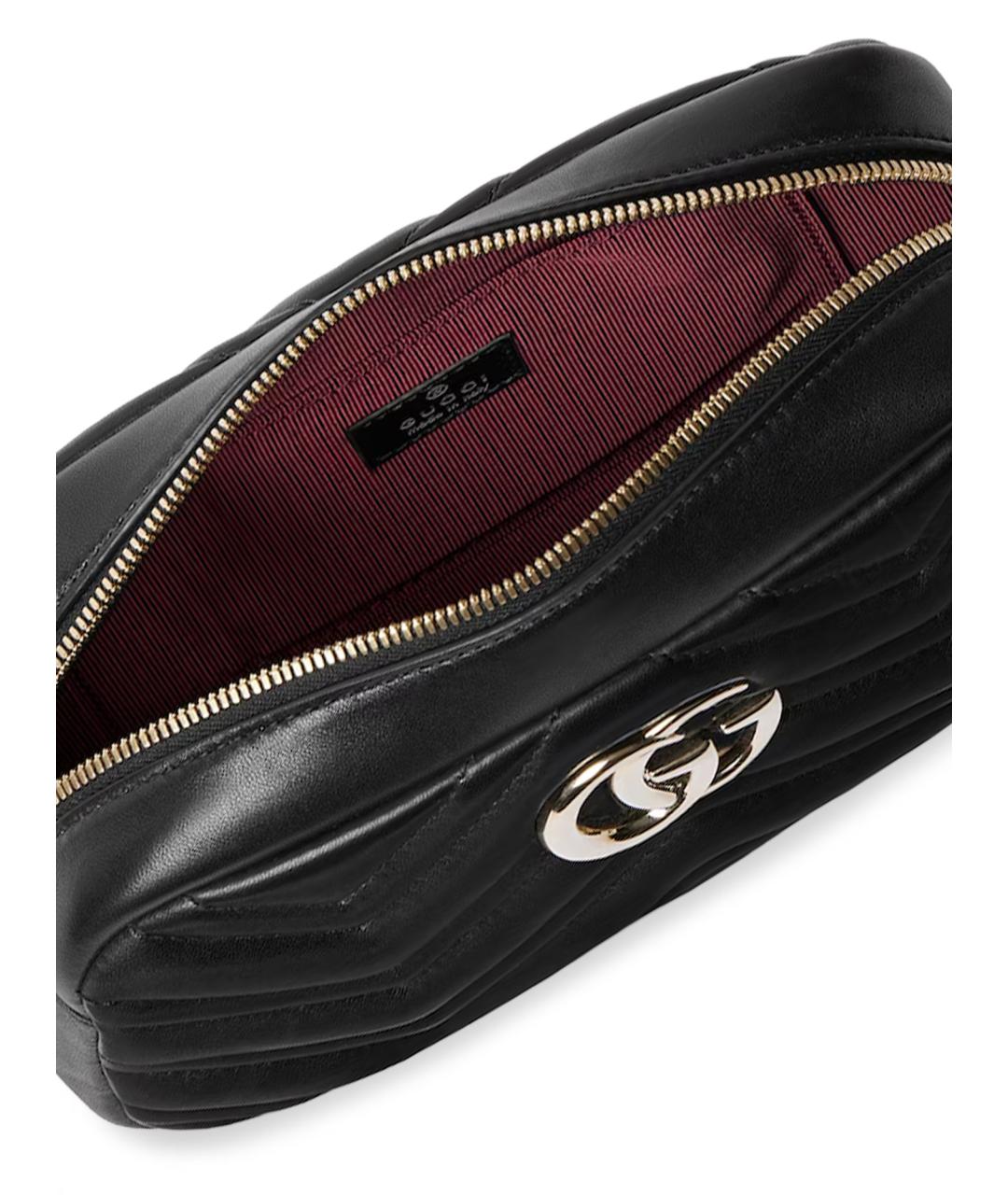 GUCCI Черная кожаная сумка через плечо, фото 4