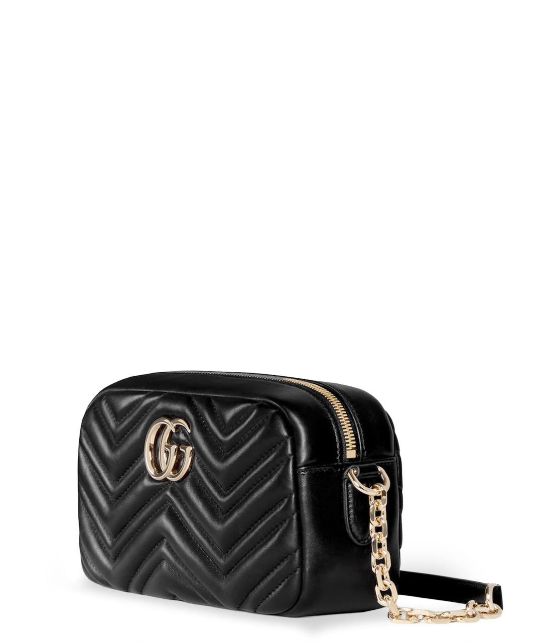 GUCCI Черная кожаная сумка через плечо, фото 3