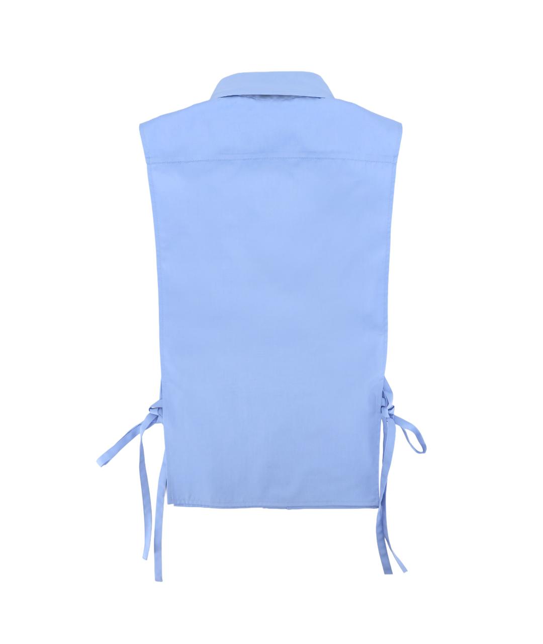 MIU MIU Голубая хлопковая рубашка, фото 2