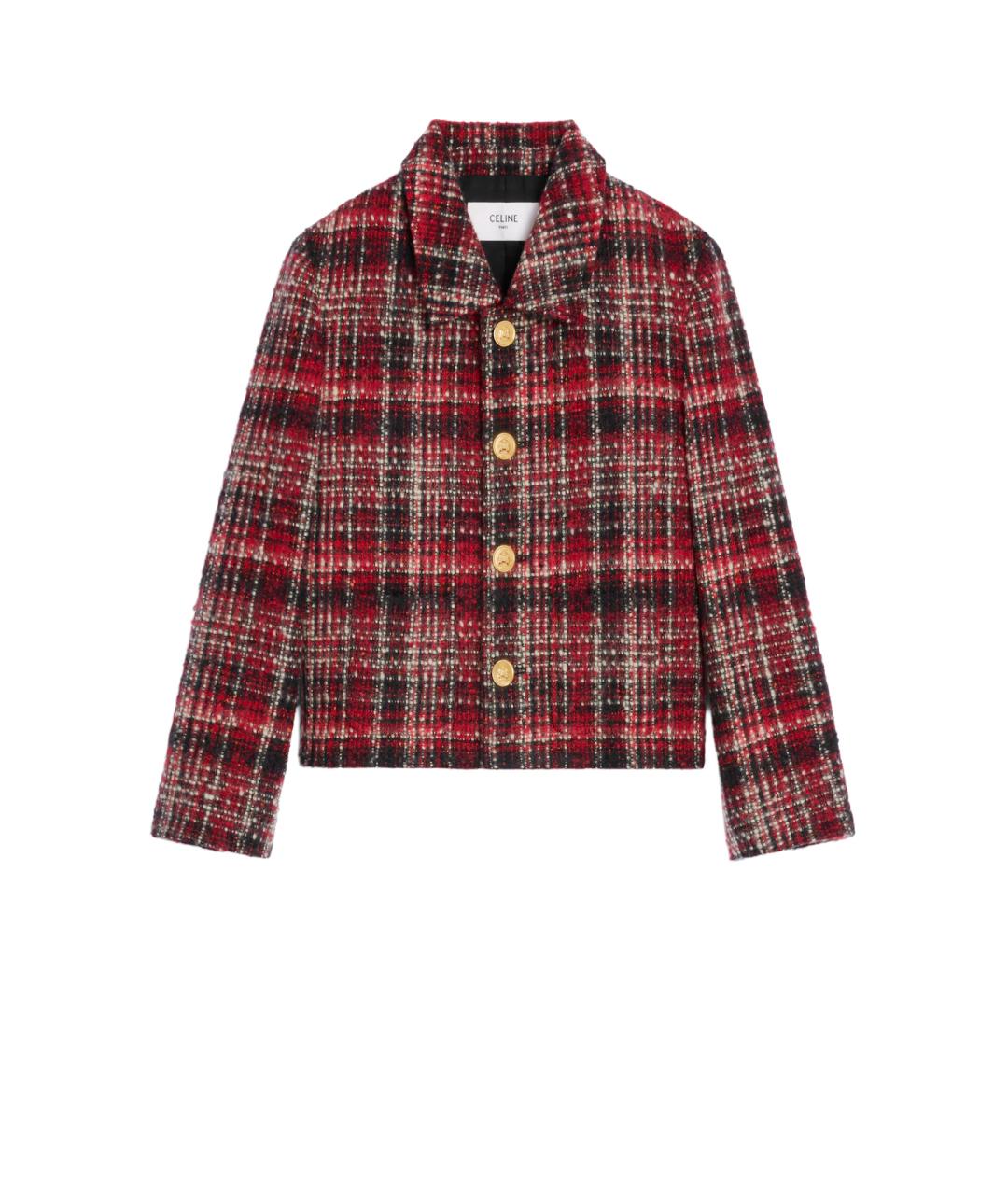 CELINE Красный шерстяной жакет/пиджак, фото 1