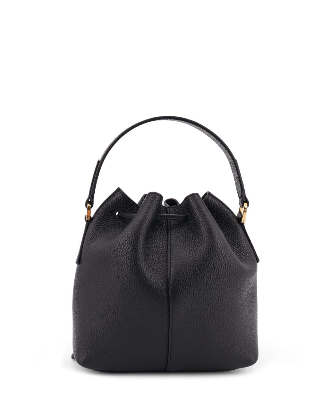 FERRAGAMO Черная кожаная сумка через плечо, фото 2