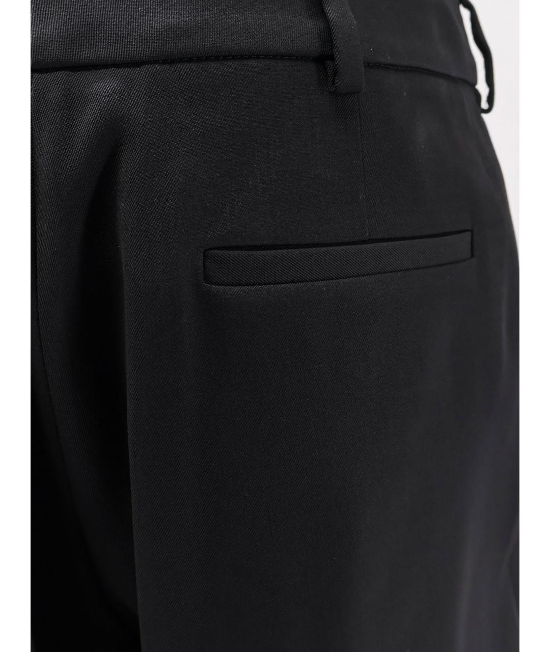 BALENCIAGA Черные шерстяные прямые брюки, фото 3