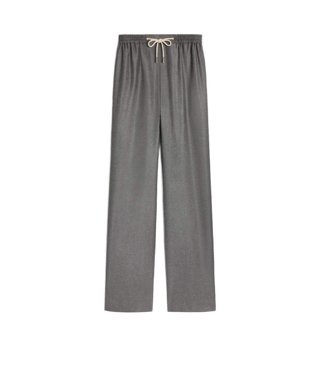 CELINE Серые кашемировые прямые брюки, фото 1