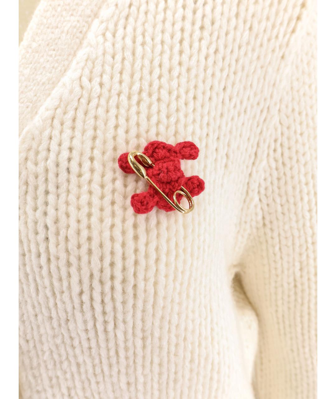 CELINE Белый кашемировый кардиган, фото 3