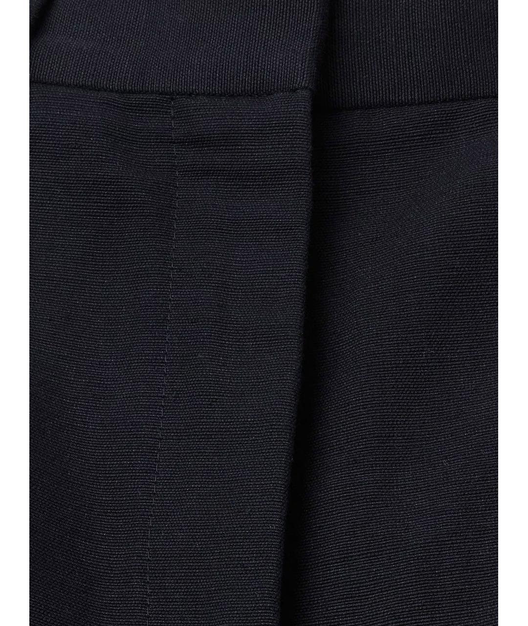 LORO PIANA Темно-синие льняные прямые брюки, фото 3