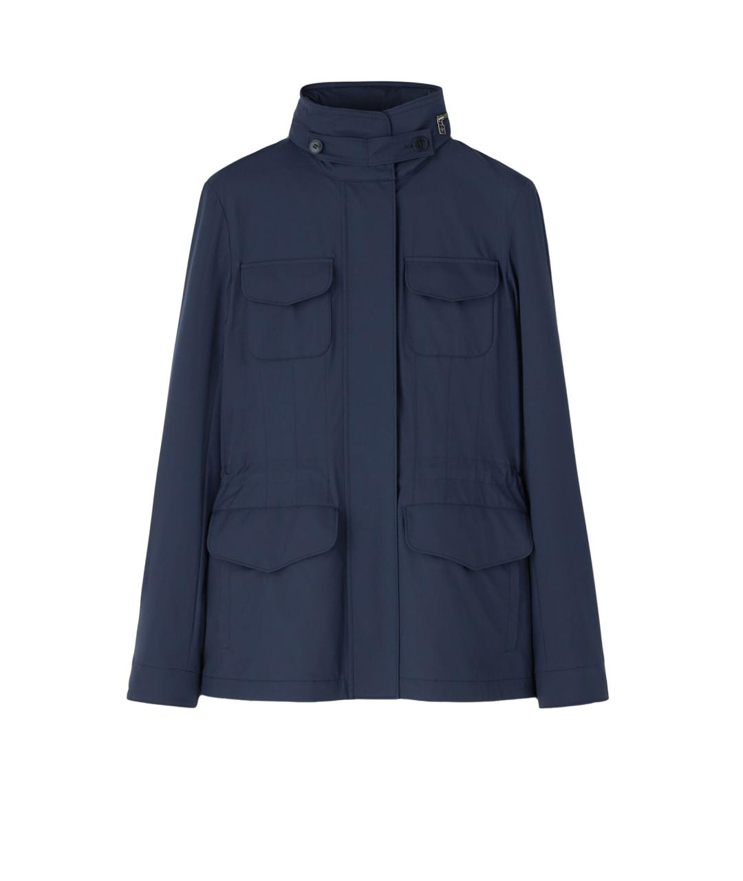 LORO PIANA Синяя полиамидовая куртка, фото 1