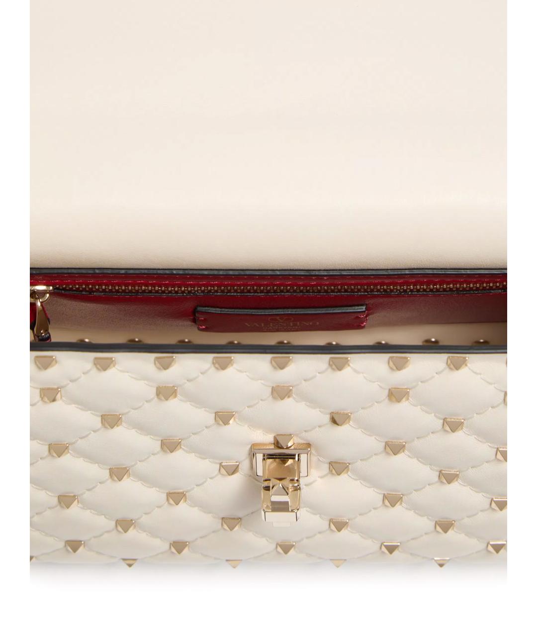 VALENTINO Белая кожаная сумка через плечо, фото 4