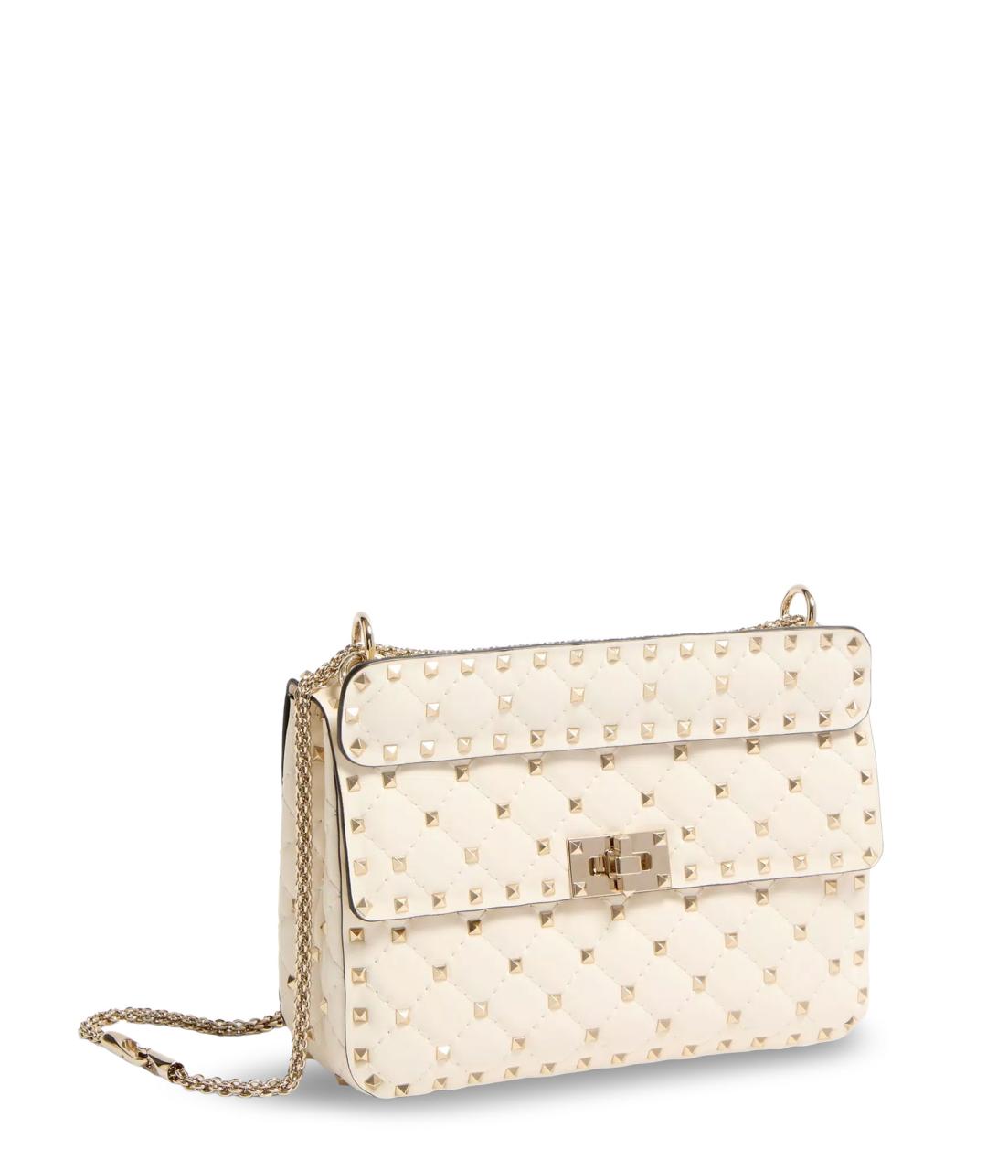 VALENTINO Белая кожаная сумка через плечо, фото 3