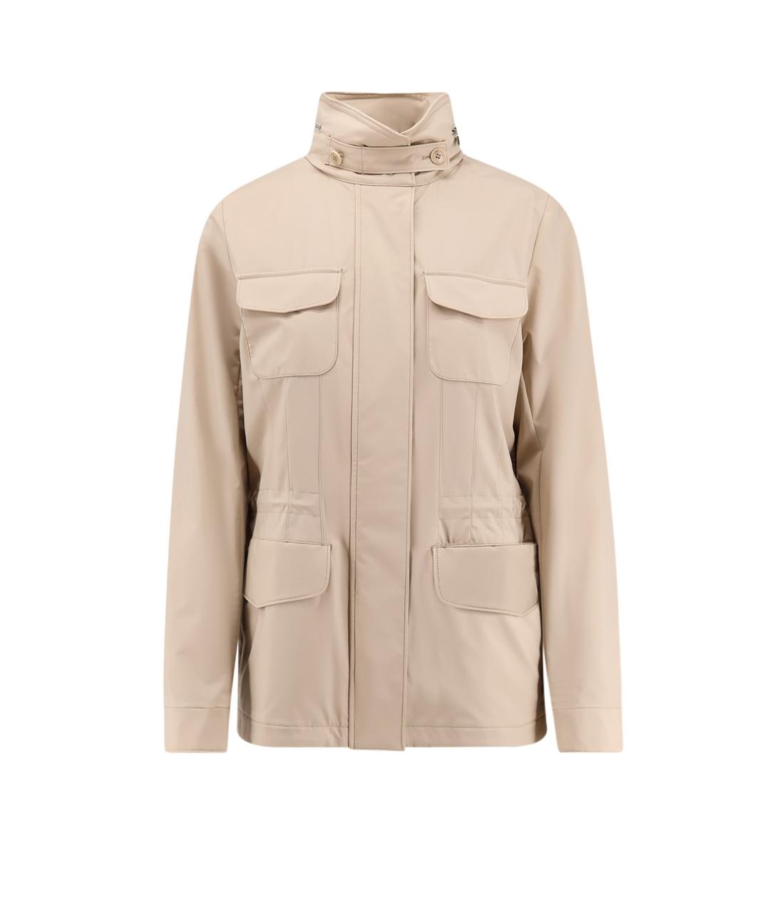 LORO PIANA Бежевая полиамидовая куртка, фото 1