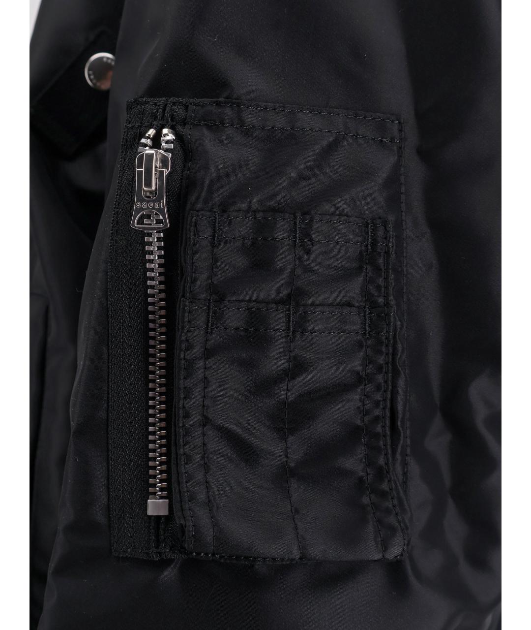 SACAI Черная полиамидовая куртка, фото 3