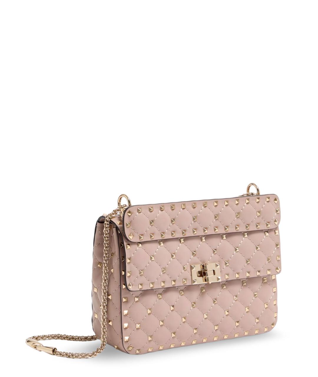 VALENTINO Розовая кожаная сумка через плечо, фото 3