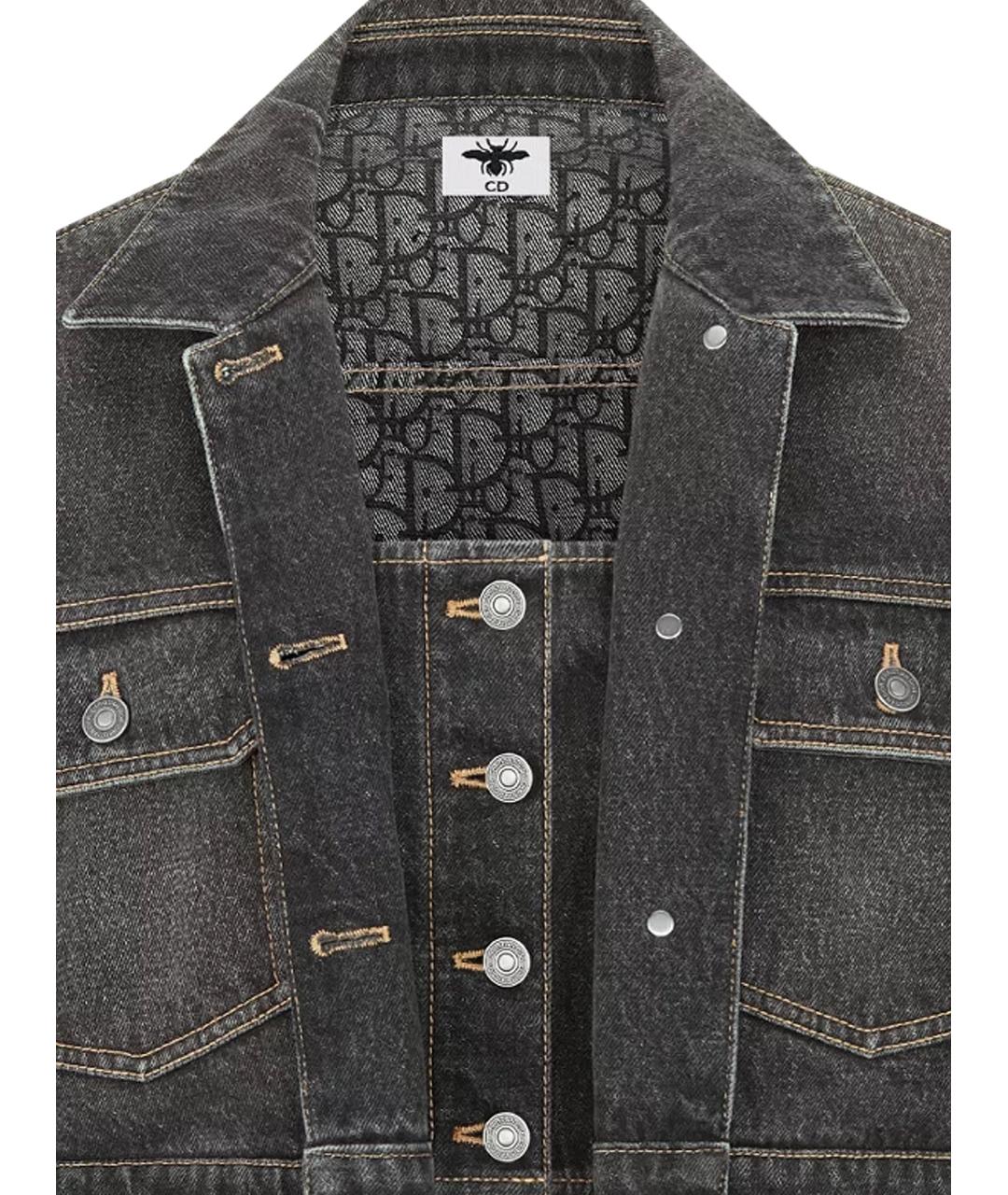 CHRISTIAN DIOR Черная хлопковая куртка, фото 3