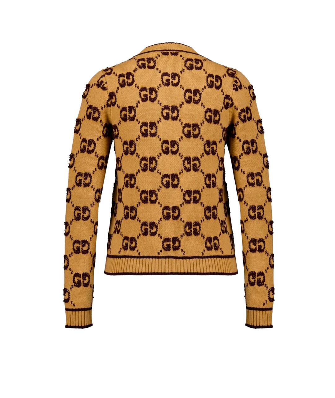 GUCCI Бежевый шерстяной кардиган, фото 2
