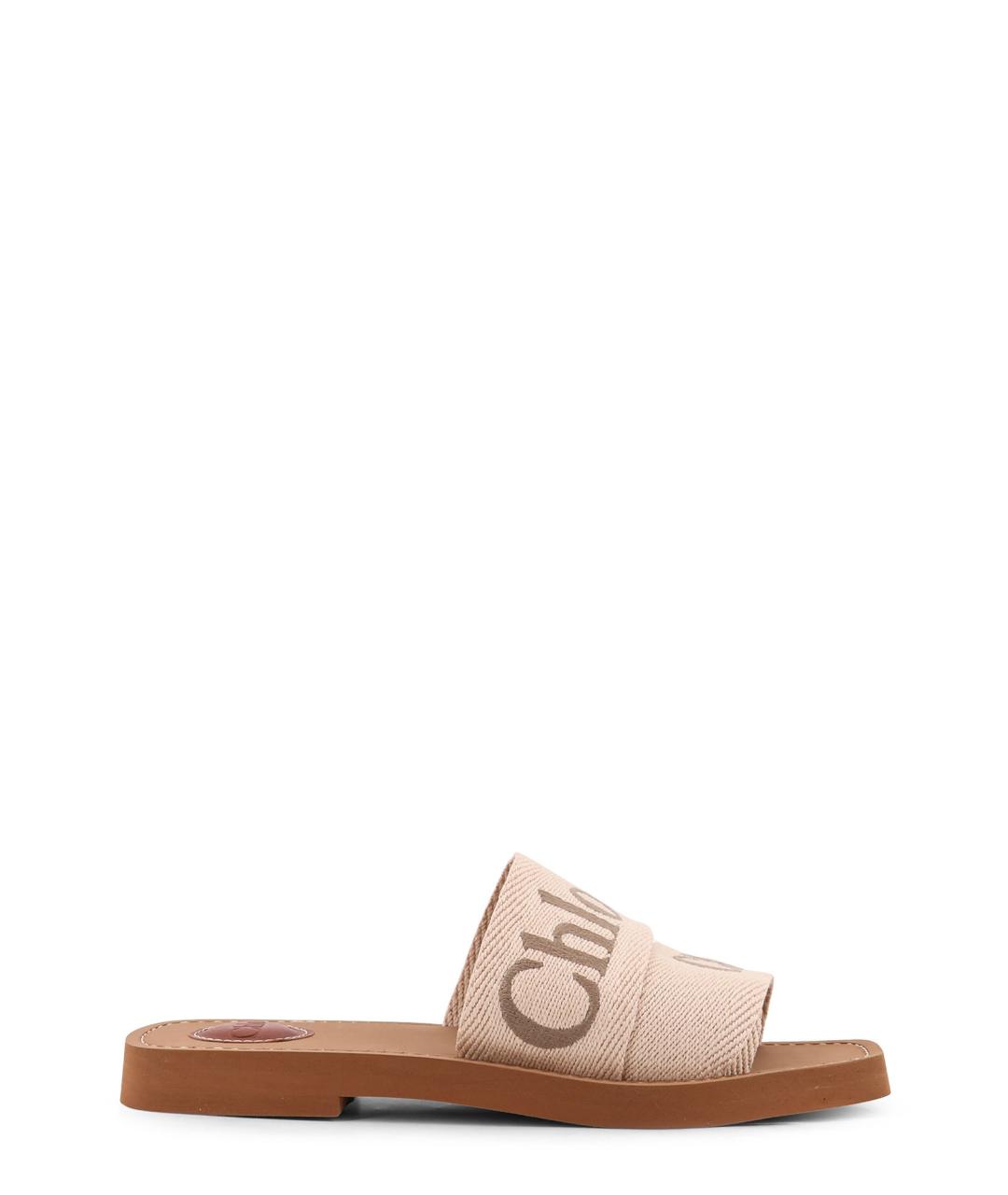 CHLOE Бежевые шлепанцы, фото 1