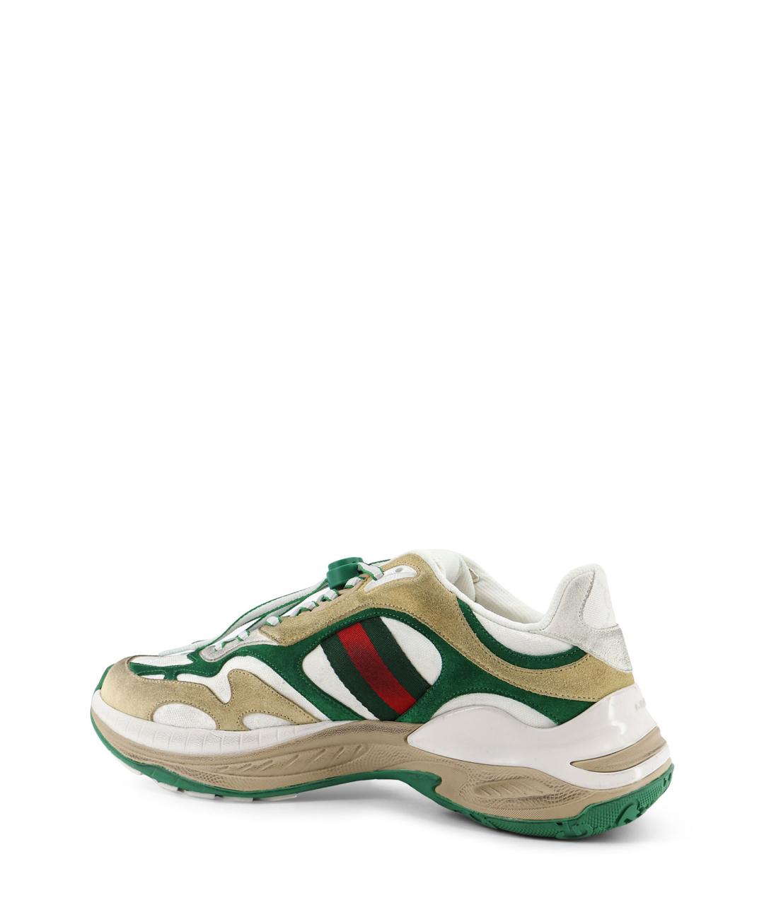 GUCCI Бежевые низкие кроссовки / кеды, фото 3