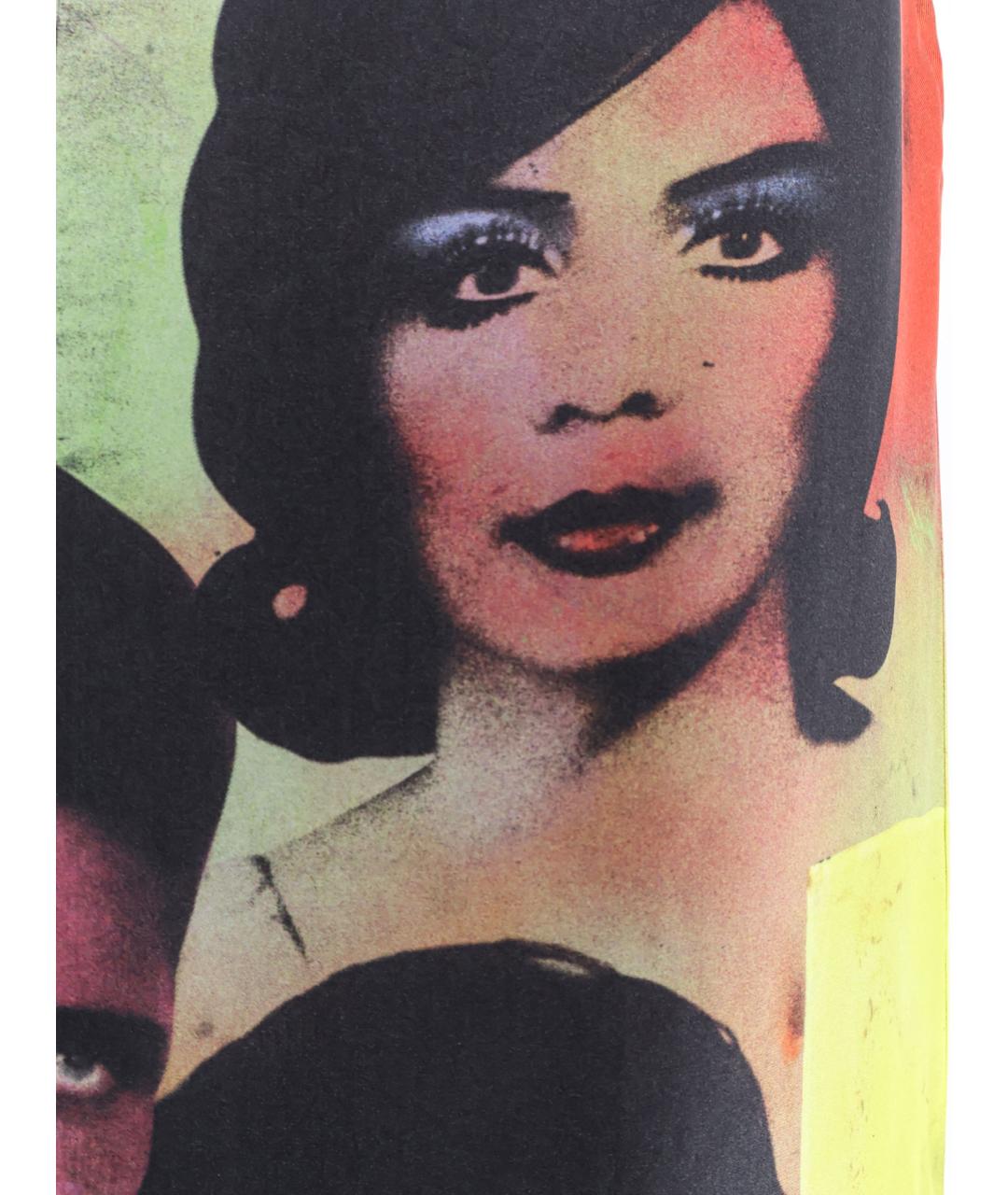 VERSACE Мульти шелковая юбка миди, фото 3