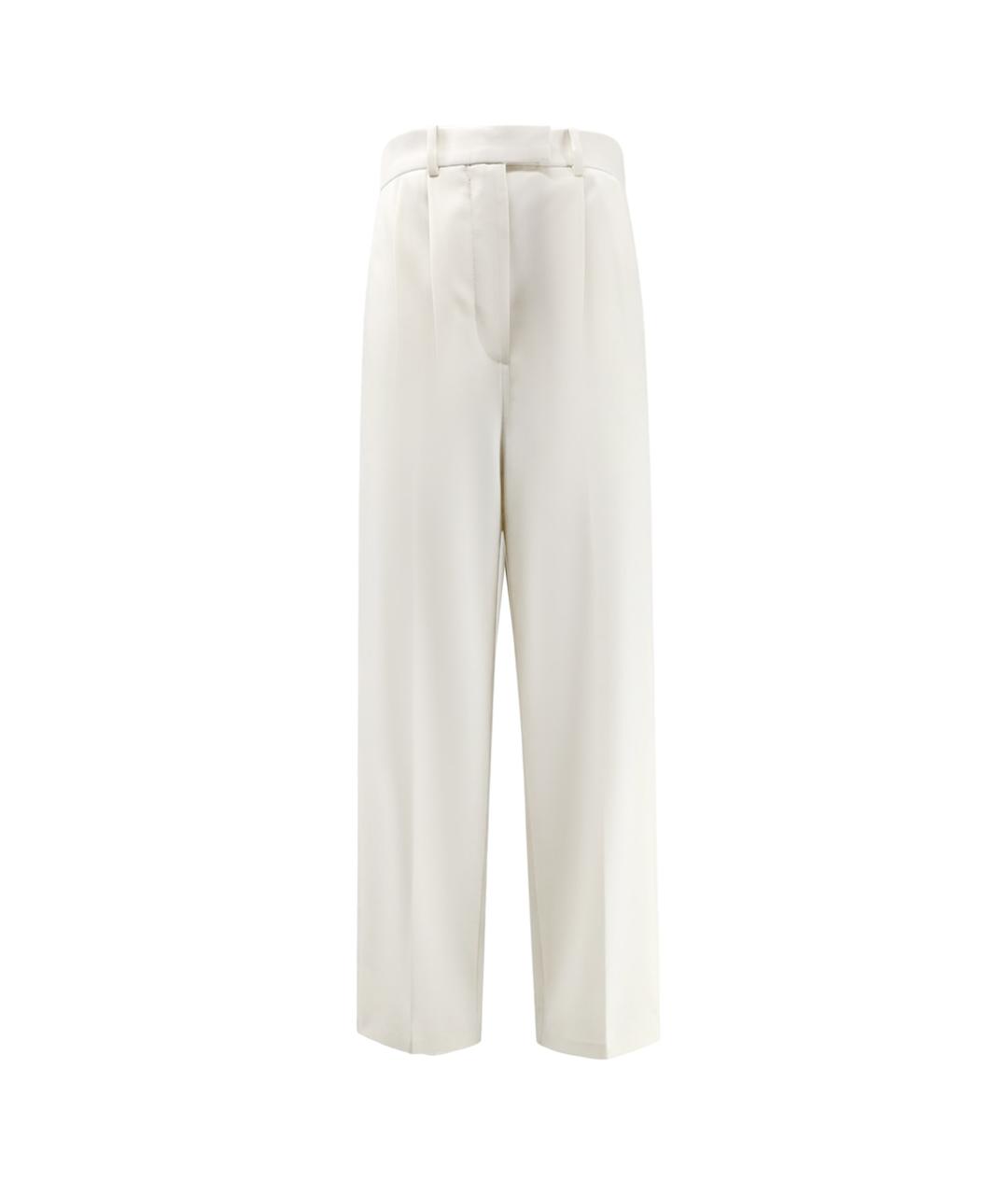 GIVENCHY Белые шерстяные прямые брюки, фото 1
