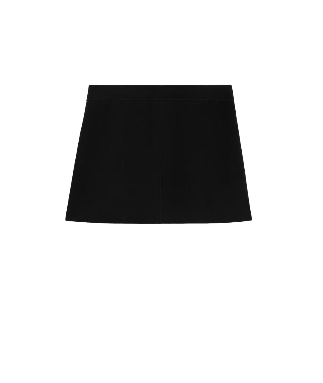 CELINE Черная замшевая юбка мини, фото 2
