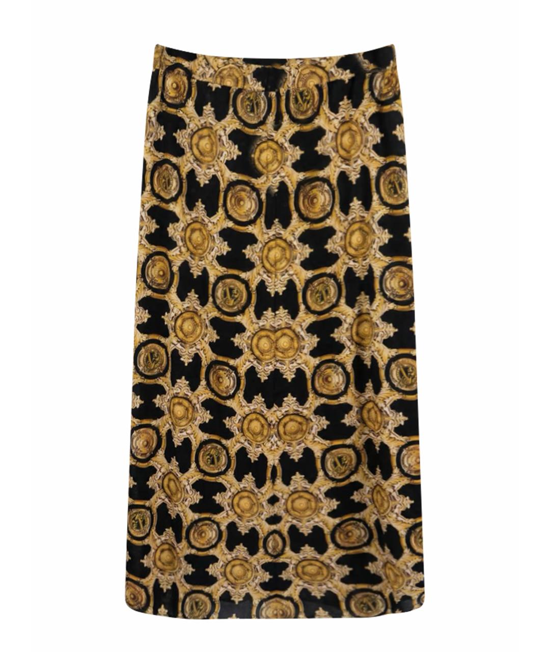 VERSACE Золотая юбка макси, фото 1