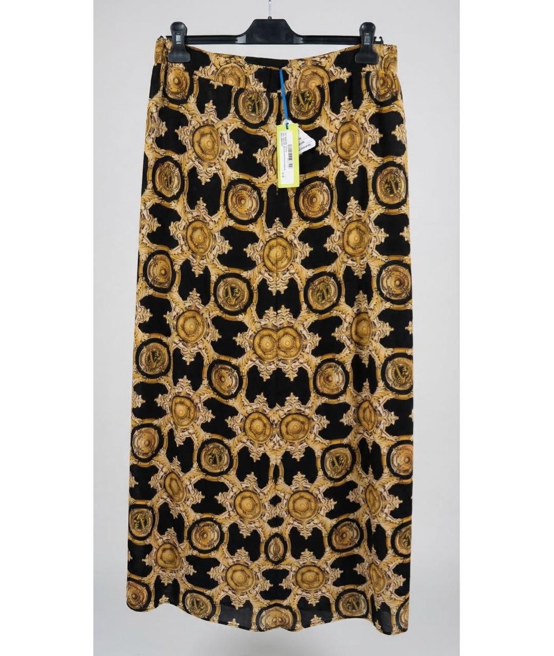 VERSACE Золотая юбка макси, фото 2