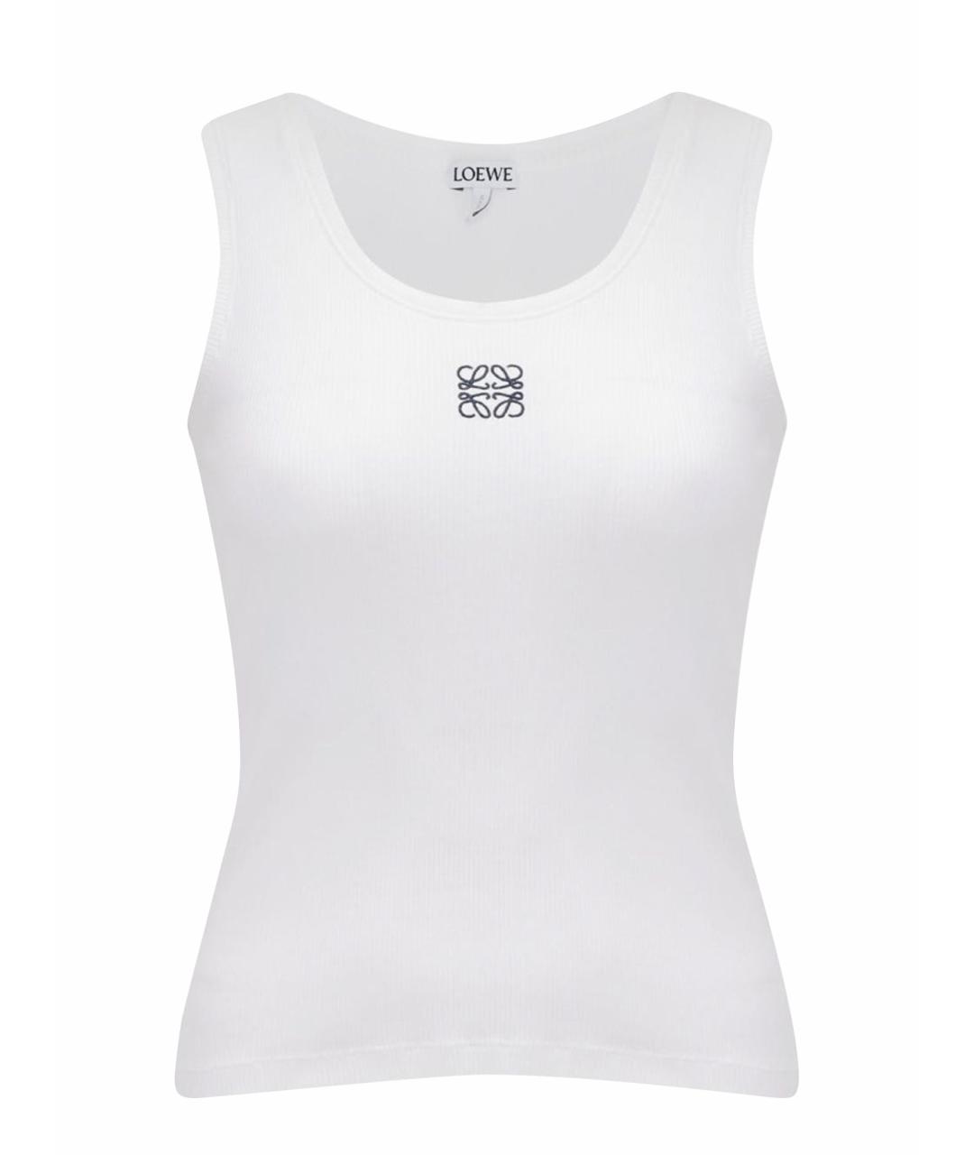 LOEWE Белая хлопковая майка, фото 1