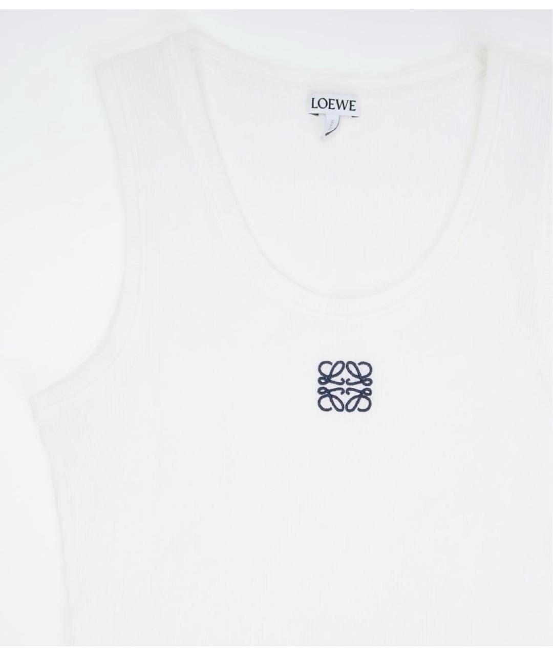 LOEWE Белая хлопковая майка, фото 3