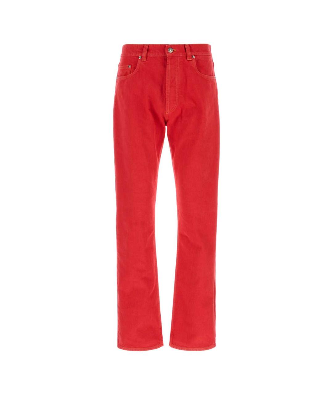 VERSACE Красные повседневные брюки, фото 1