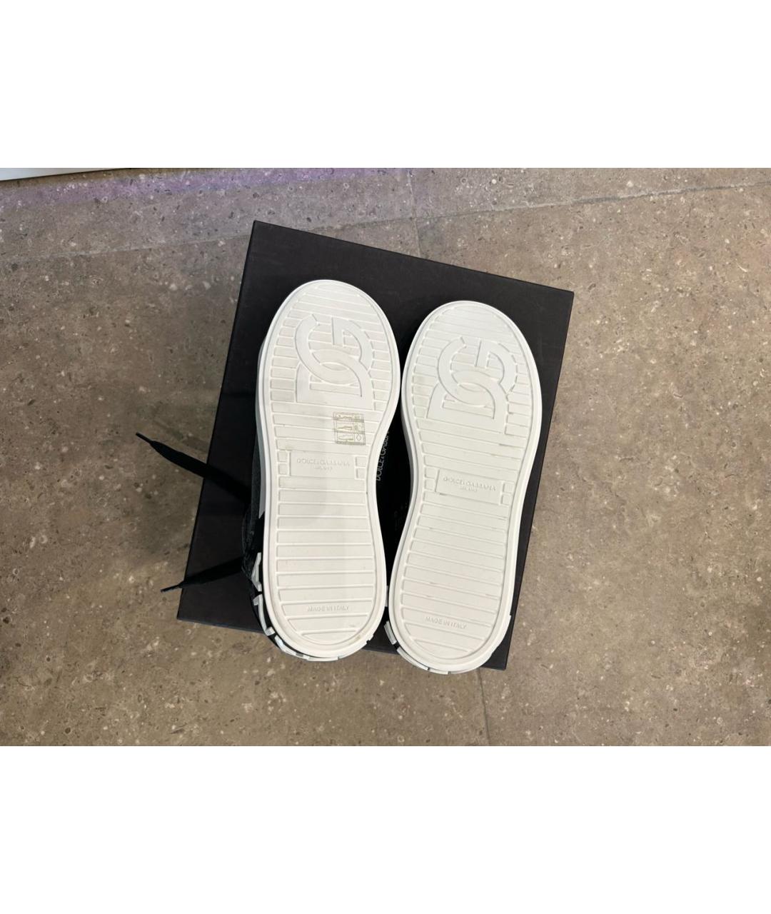 DOLCE&GABBANA Серые текстильные кеды, фото 5