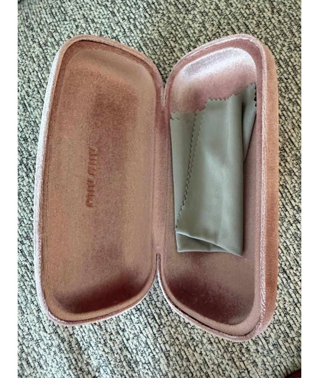 MIU MIU Коричневые пластиковые солнцезащитные очки, фото 8