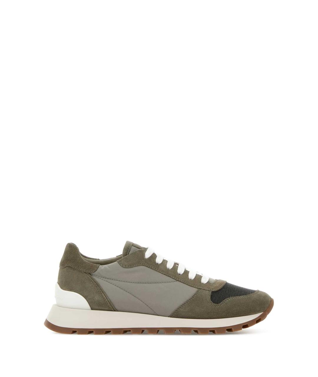 BRUNELLO CUCINELLI Серые замшевые кроссовки, фото 1