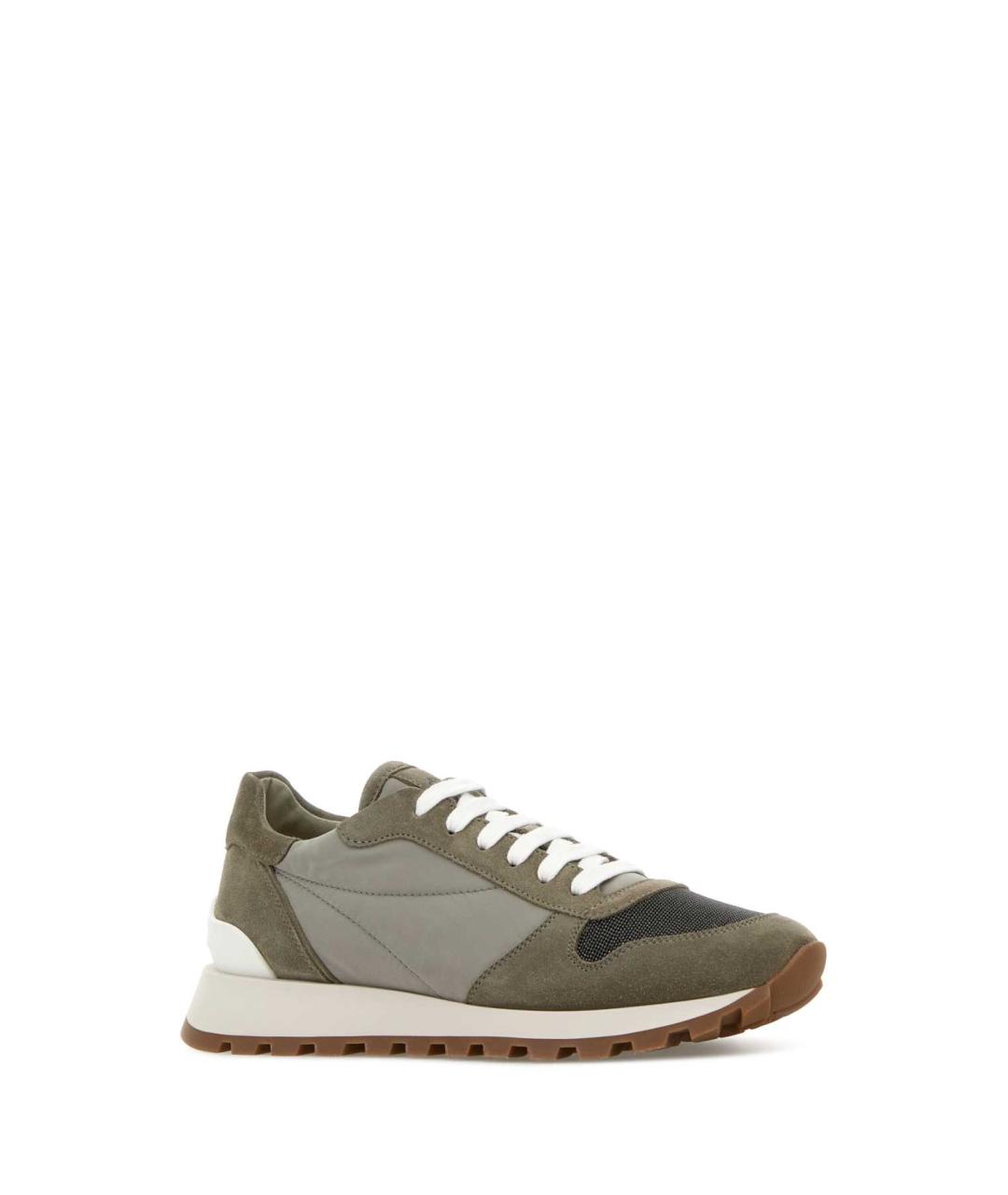 BRUNELLO CUCINELLI Серые замшевые кроссовки, фото 2