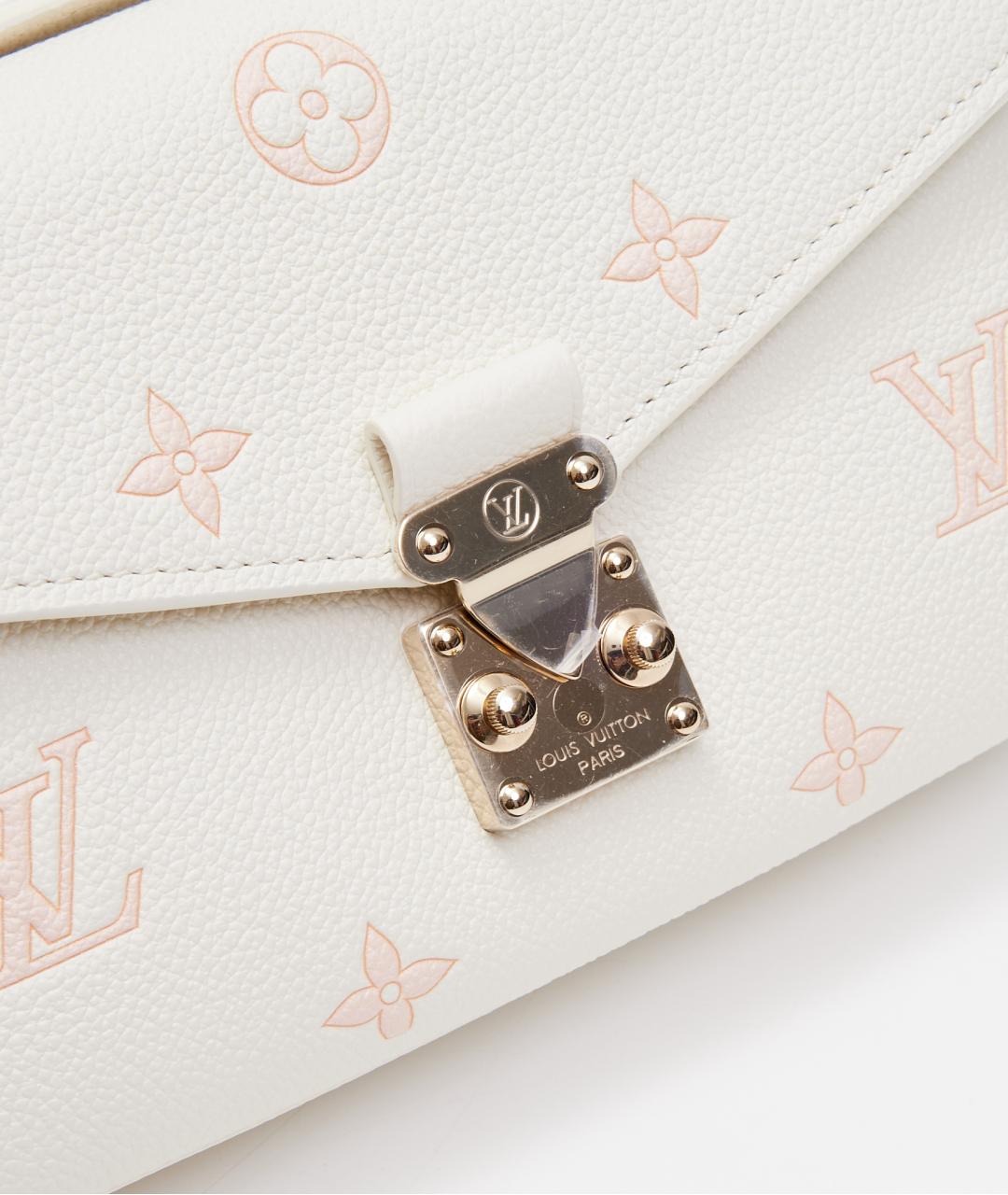 LOUIS VUITTON Белая кожаная сумка через плечо, фото 5