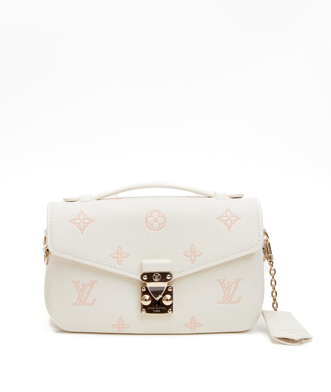 LOUIS VUITTON Белая кожаная сумка через плечо, фото 10