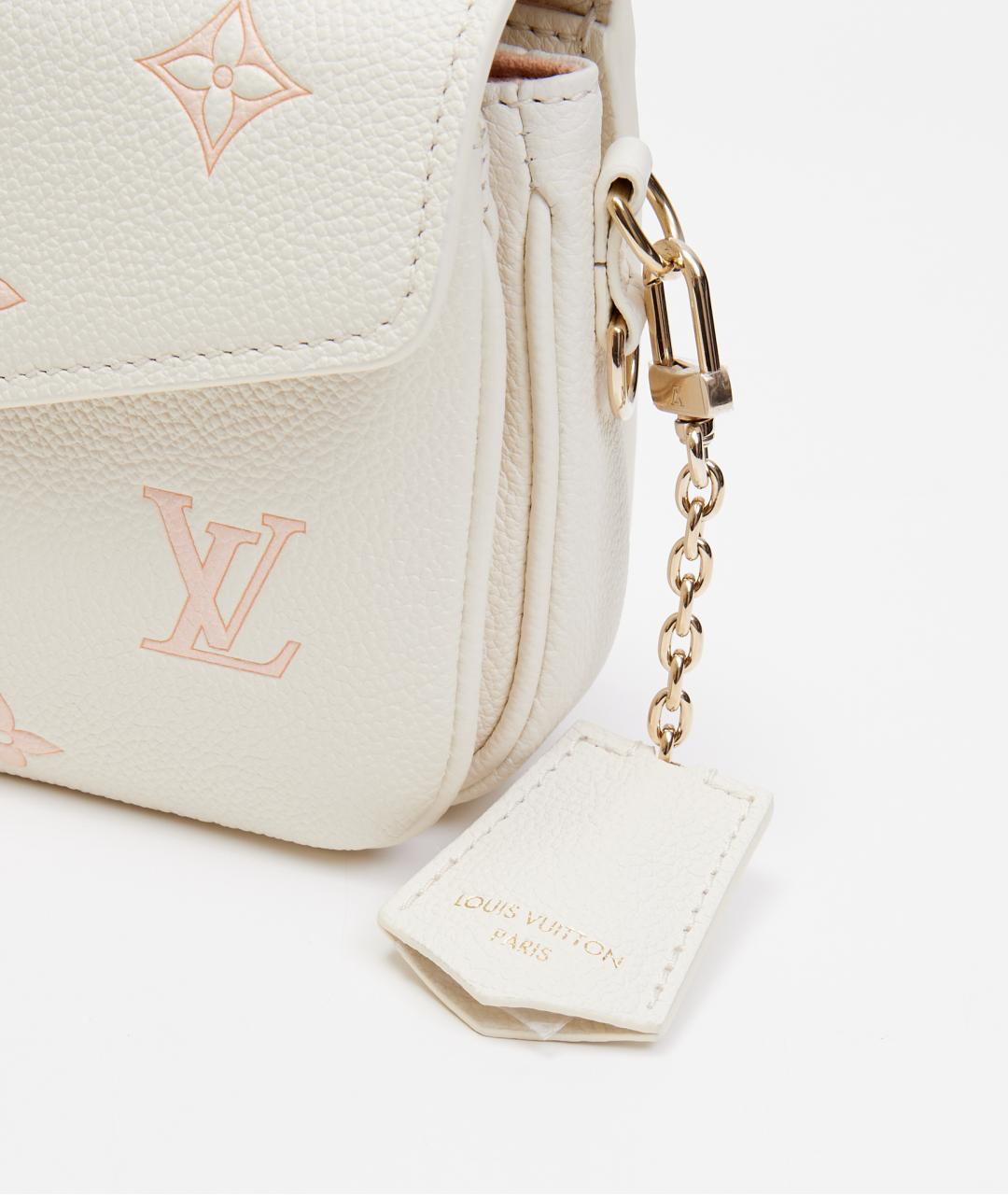 LOUIS VUITTON Белая кожаная сумка через плечо, фото 4