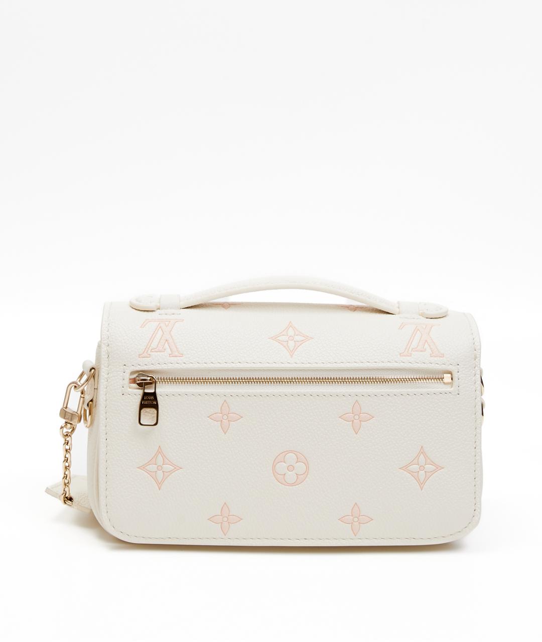 LOUIS VUITTON Белая кожаная сумка через плечо, фото 3