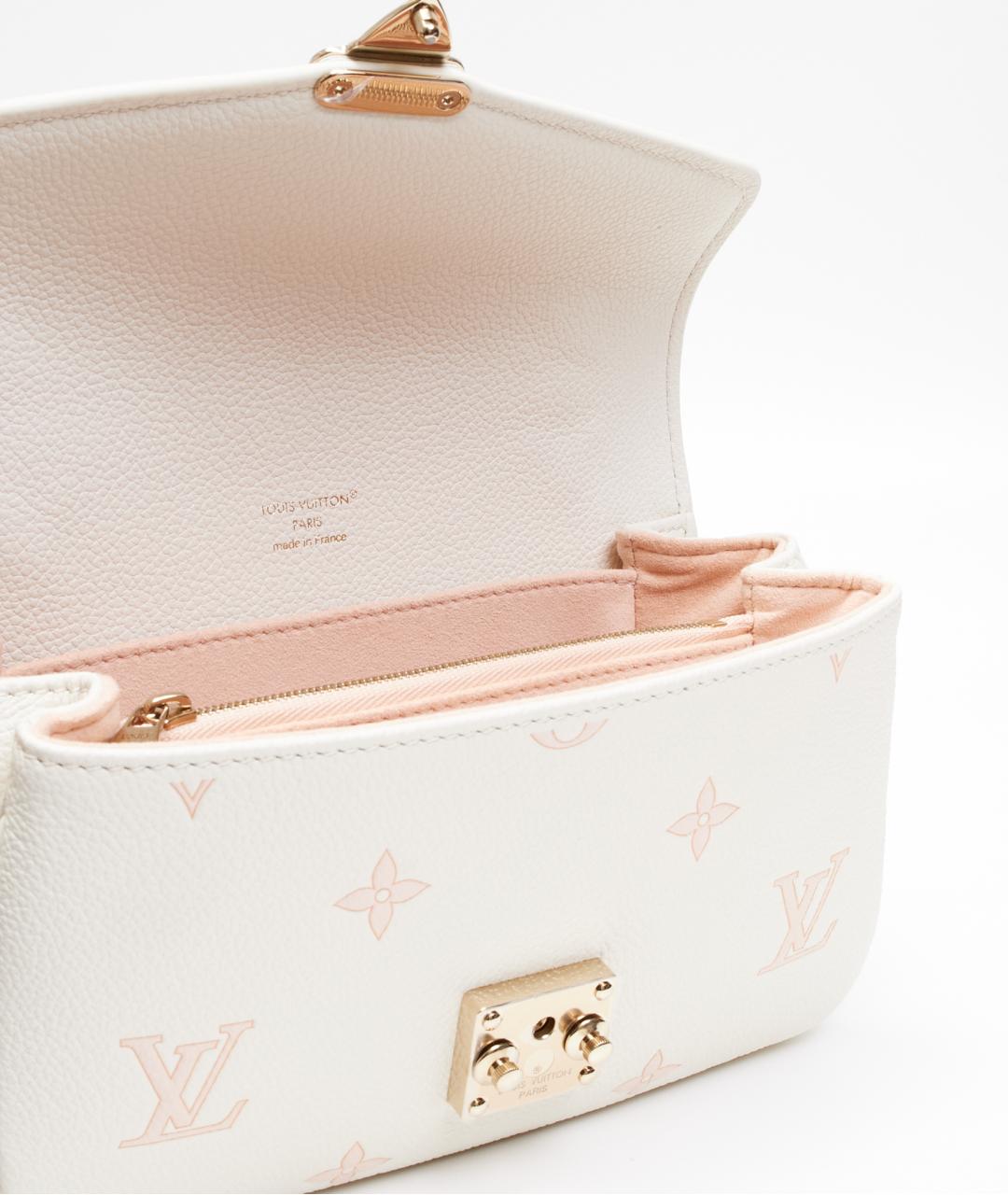 LOUIS VUITTON Белая кожаная сумка через плечо, фото 6