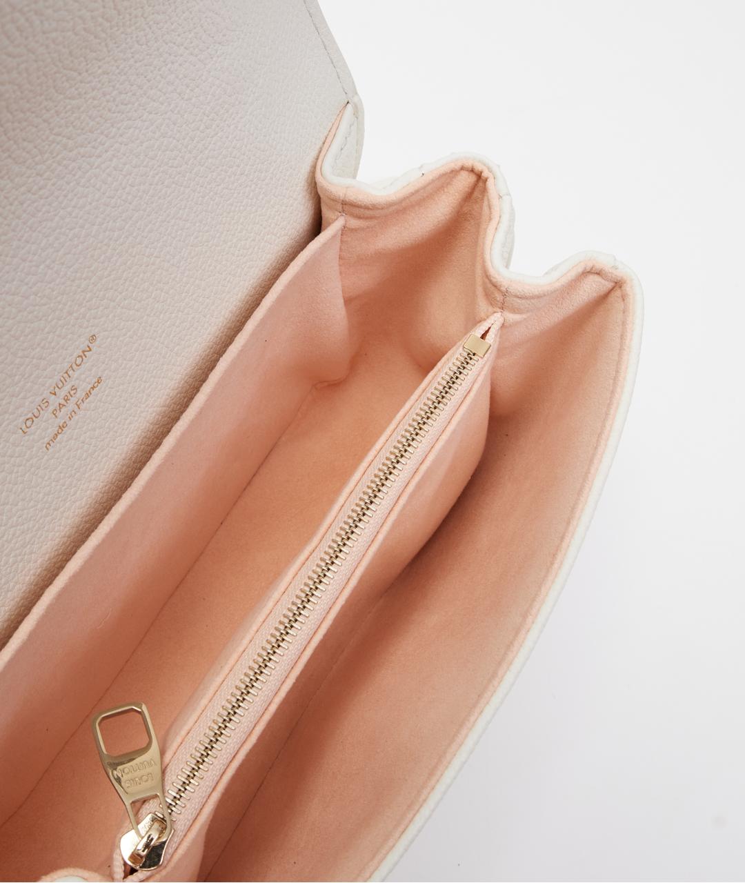 LOUIS VUITTON Белая кожаная сумка через плечо, фото 8