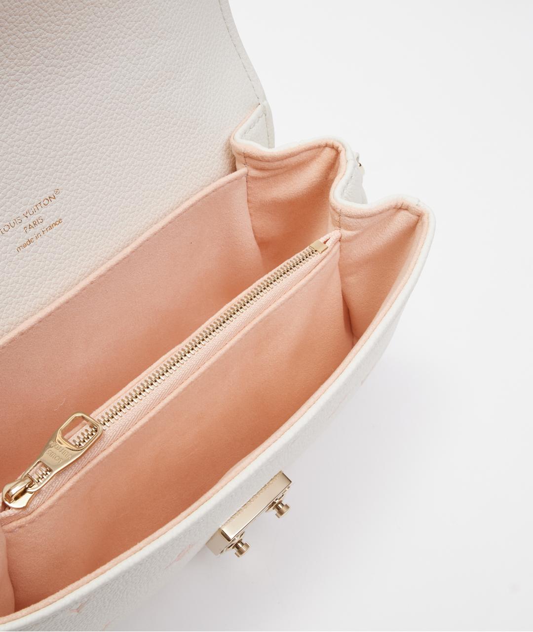 LOUIS VUITTON Белая кожаная сумка через плечо, фото 7