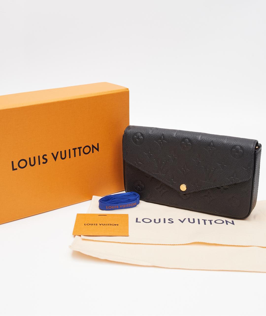 LOUIS VUITTON Черная кожаная сумка через плечо, фото 7